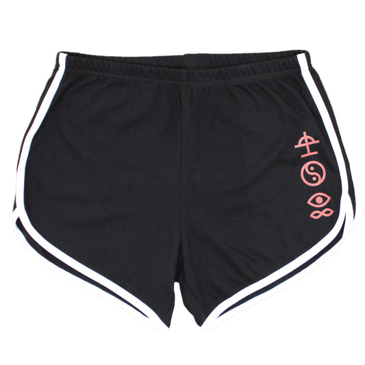 Pink Logo & Symbols Booty Shorts