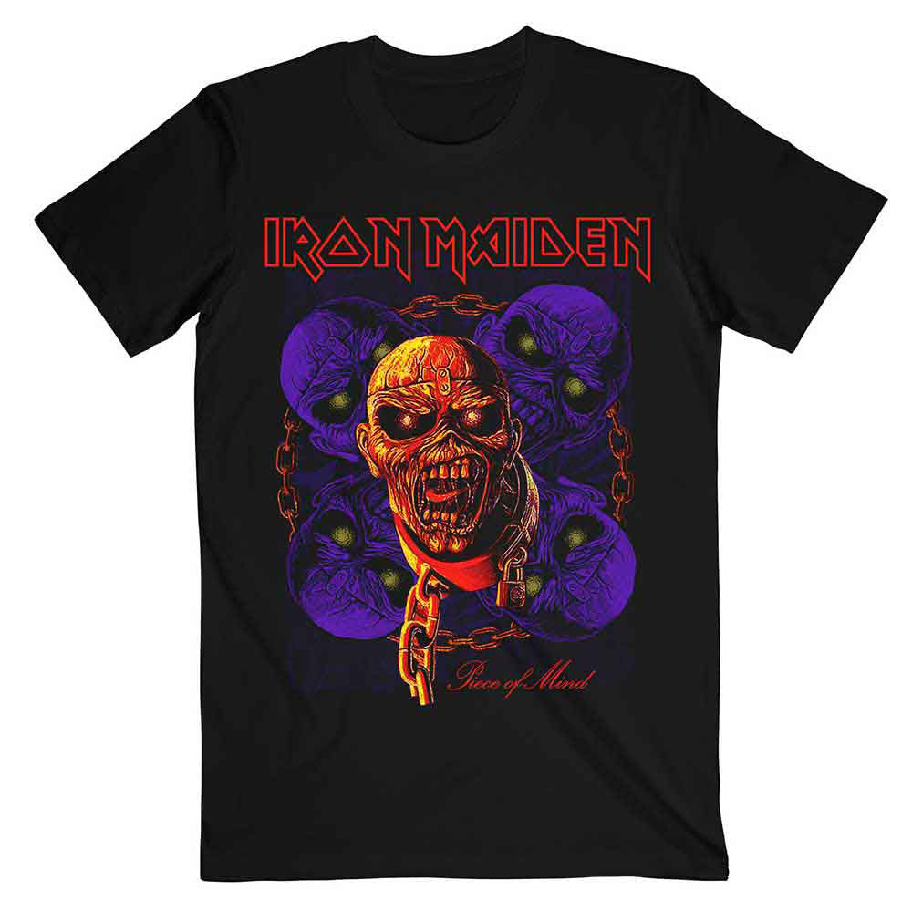 Iron Maiden Piece Of Mind Multi Head Eddie T-shirt