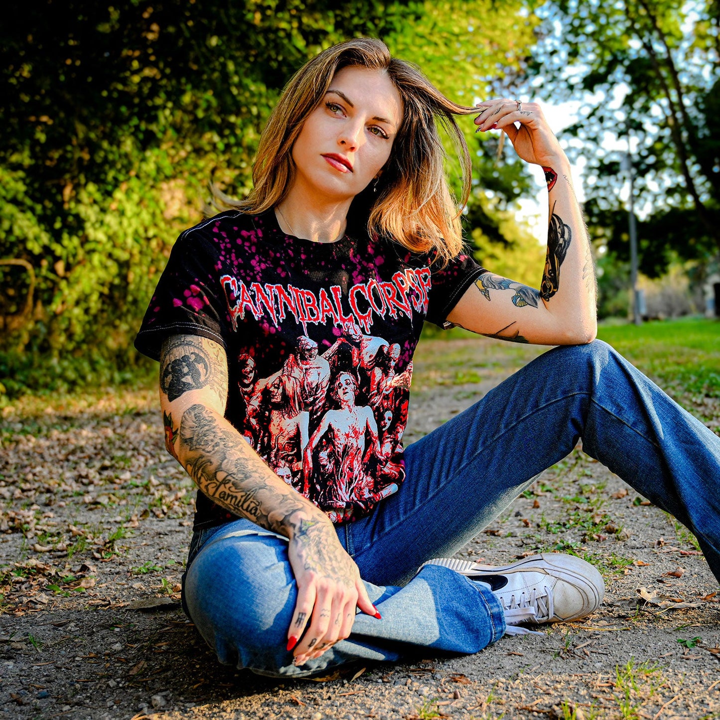The Bleeding Blood Splatter Dye Tie Dye T-shirt