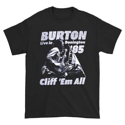 Metallica Cliff Burton Cliff 'Em All Live in Donnington '85 T-shirt
