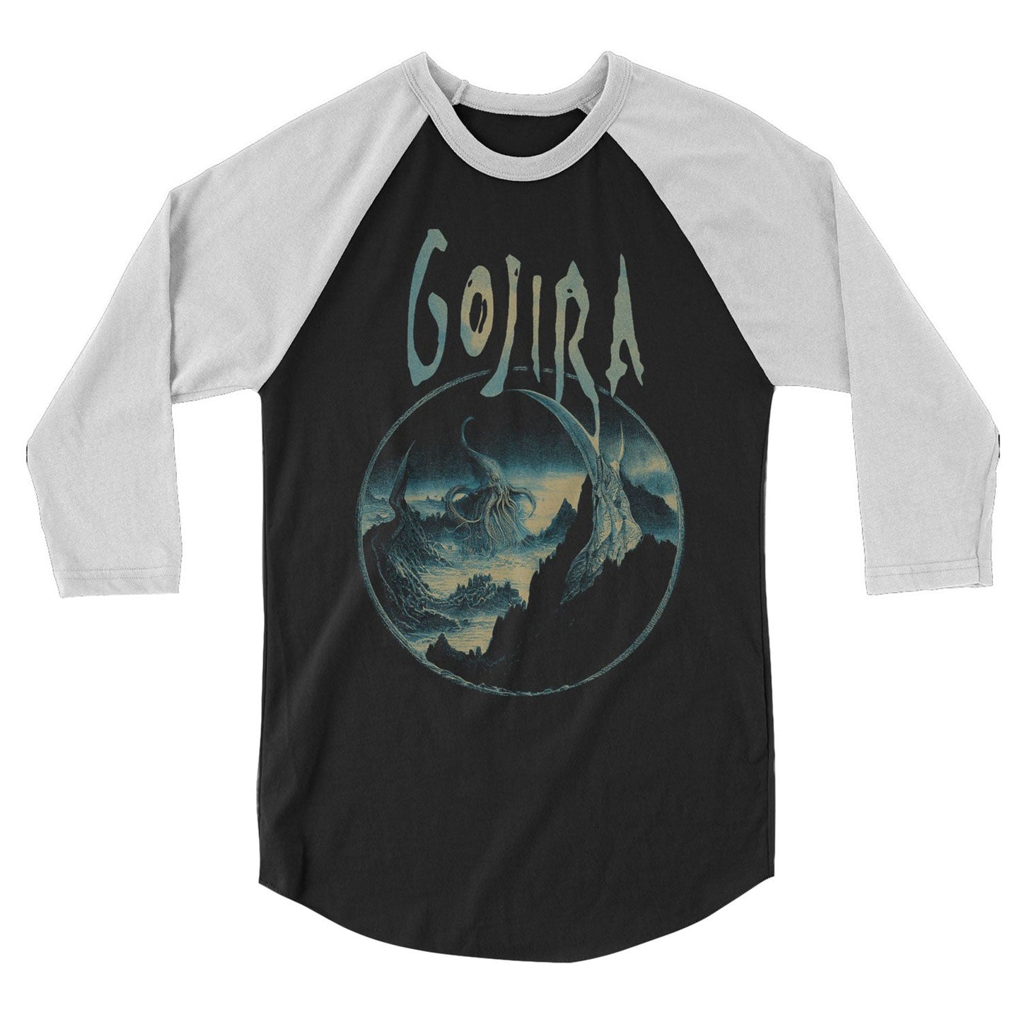 Gojira Sea Creatures Raglan Baseball Jersey