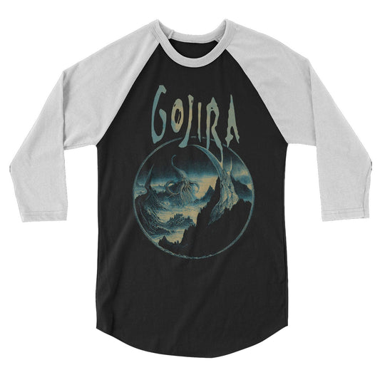 Gojira Sea Creatures Raglan Baseball Jersey