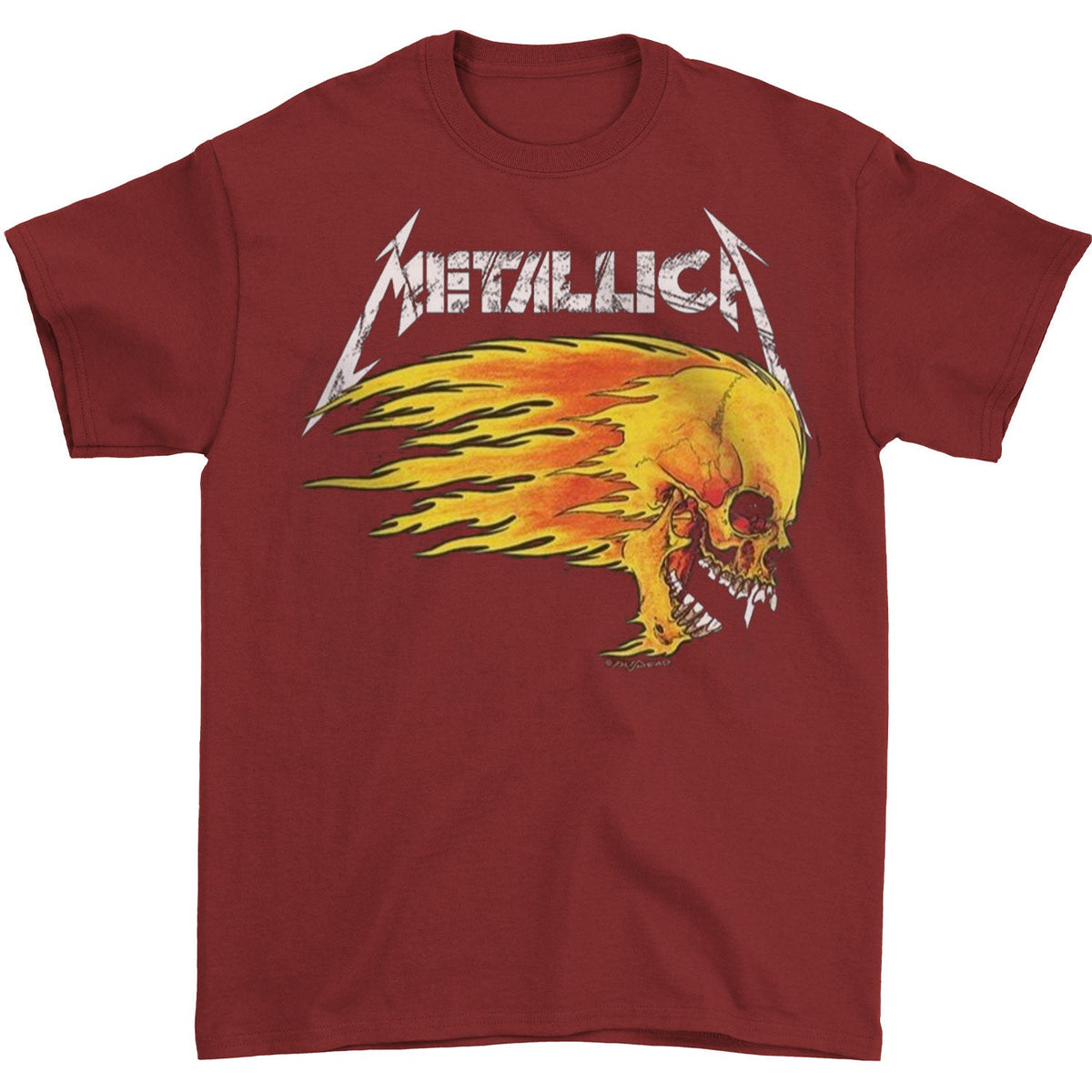 Metallica Flaming Skull T-shirt