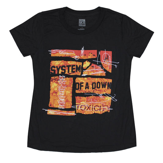 System Of A Down Toxicity With Song Titles Womens T-shirt