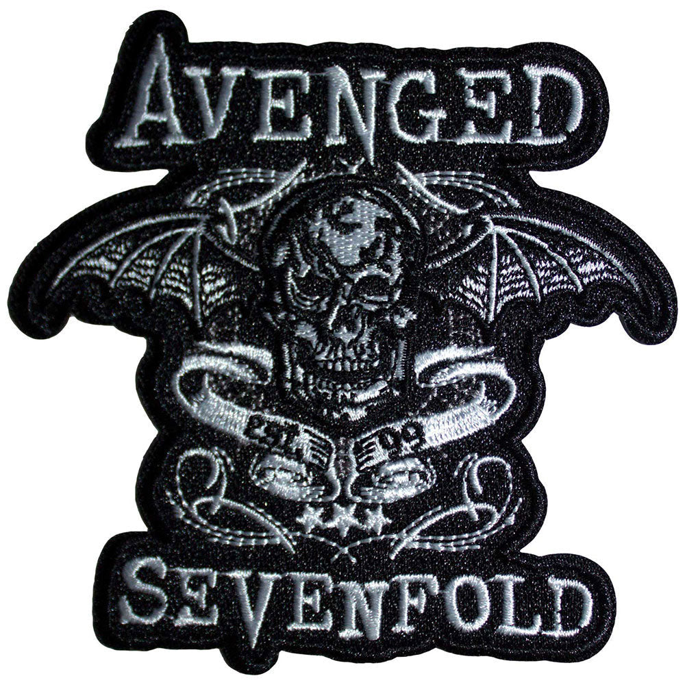 Avenged Sevenfold Deathbat Banner Cut-out Woven Patch