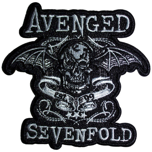 Avenged Sevenfold Deathbat Banner Cut-out Woven Patch