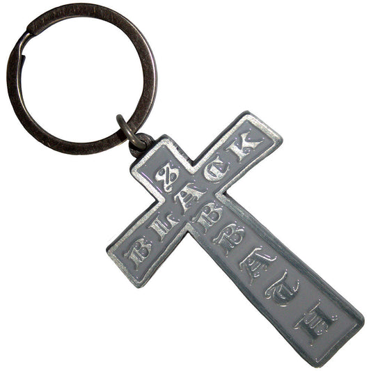 Black Sabbath Cross Metal Key Chain