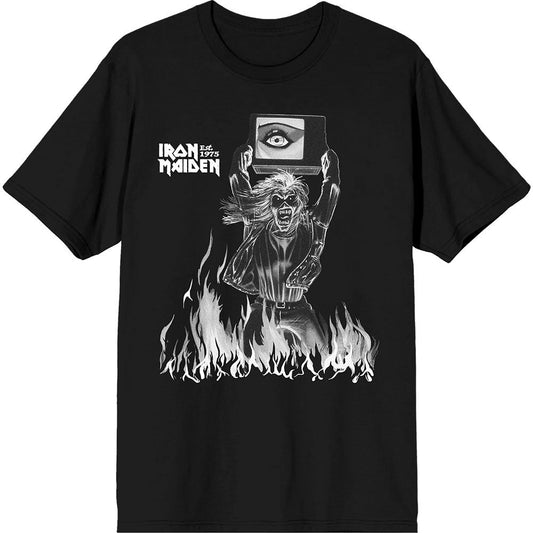 Est. 1975 Holy Smoke Flames Crop T-shirt