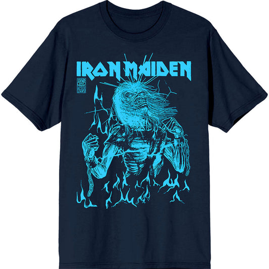 50 Life After Death Flames Blue T-shirt