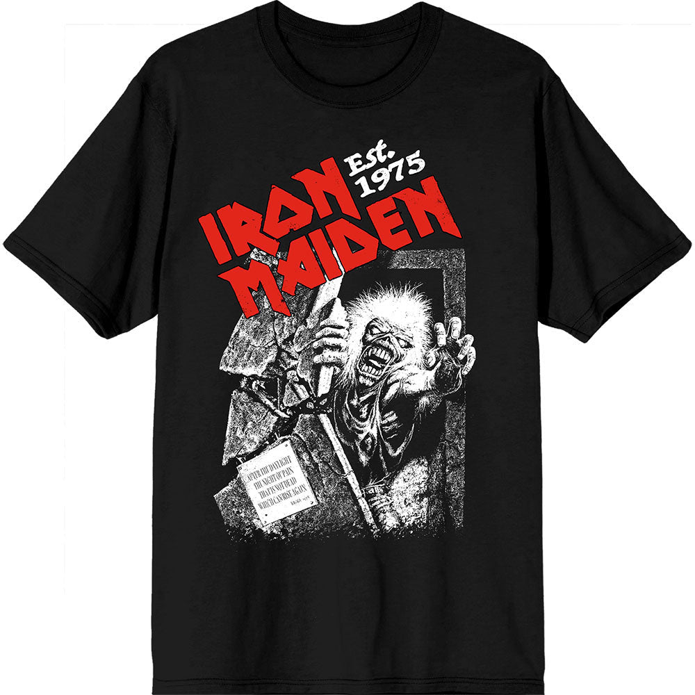 Est. 1975 No Prayer Grave Red Logo T-shirt