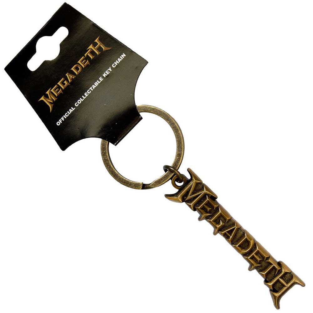 Megadeth Gold Logo V2 Metal Key Chain