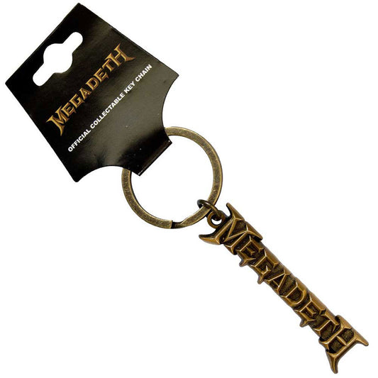 Megadeth Gold Logo V2 Metal Key Chain