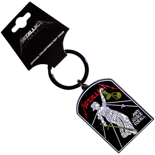 Metallica And Justice For All Tombstone Metal Key Chain