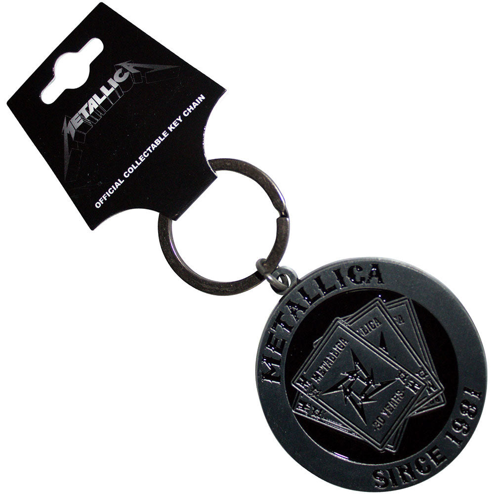 Metallica 30th Anniversary Playing Card Metal Key Chain