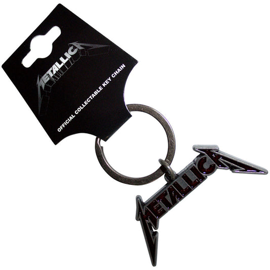Metallica Deep Red Logo Metal Key Chain
