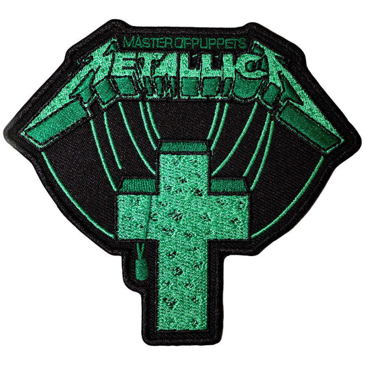 Metallica Master Of Puppets Green Cross Woven Patch