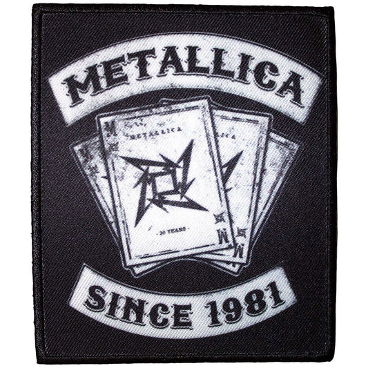 Metallica 30th Anniversary Playing Card Woven Patch