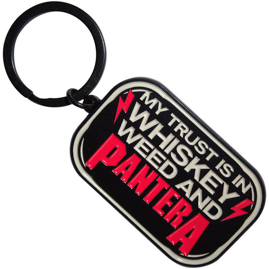 Pantera Whiskey Metal Key Chain