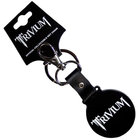 Trivium Classic Logo Mono Circle Metal Key Chain