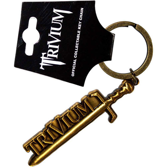 Trivium Gold Sword Metal Key Chain