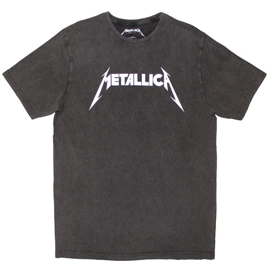Metallica Logo Stone Wash T-shirt