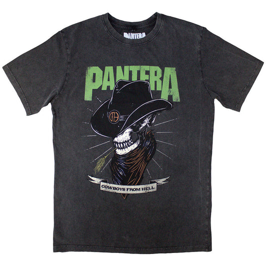 Pantera Skeleton Cowboy Stone Wash T-shirt