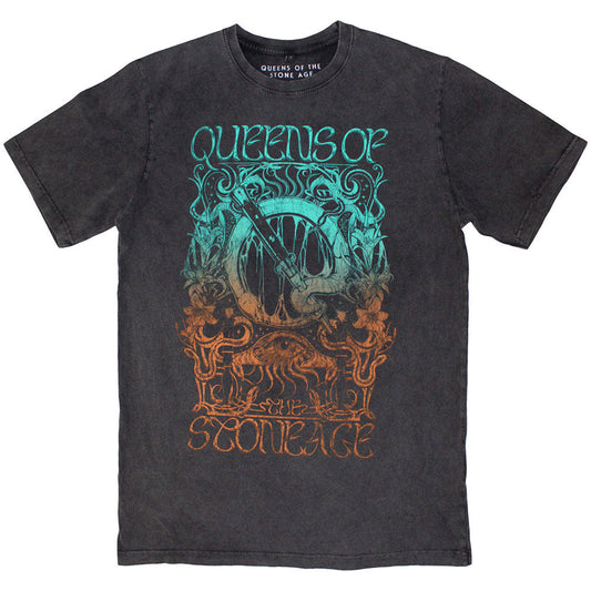 Queens Of The Stone Age Montage Stone Wash T-shirt