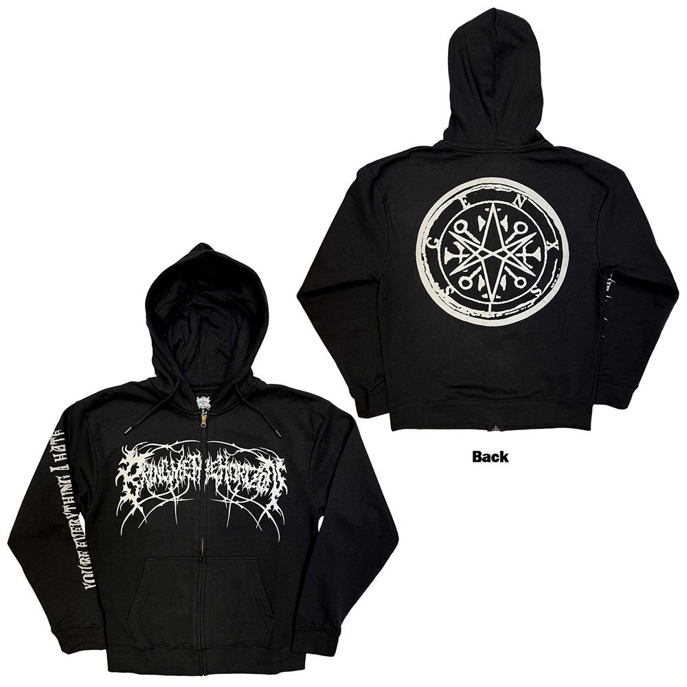 Metal Logo Genxsis Zippered Hooded Sweatshirt