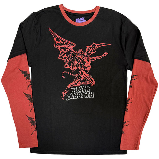 Red Henry Wavy Logo Long Sleeve