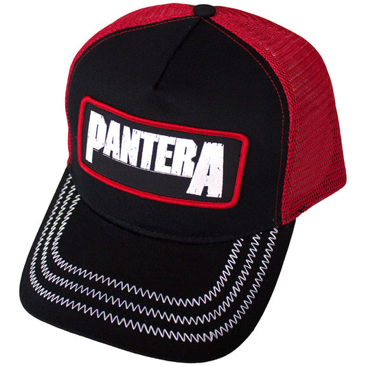 Pantera B&w Patch Trucker Cap