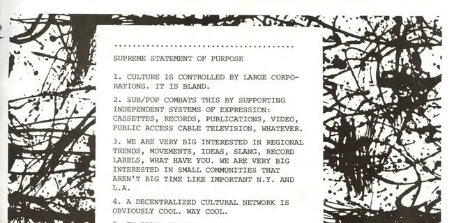 SUB POP U.S.A.: The Subterranean Pop Music Anthology, 1980–1988, by Bruce Pavitt