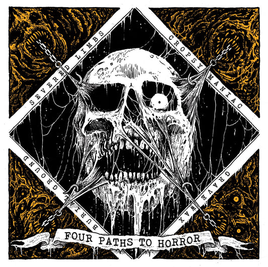 CROPSY MANIAC / BURIAL GROUND / GRAVE WAX / SEVERED LIMBS - Four Paths To Horror "Split" CD